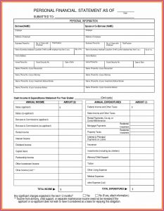 Financial Statement Spreadsheet Template