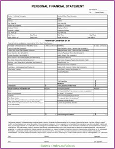 Financial Statement Template Xls
