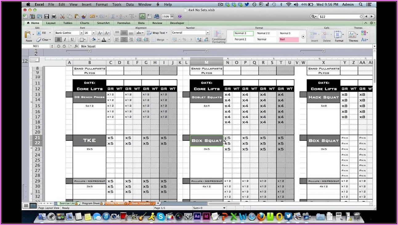 Fitness Log Template Excel