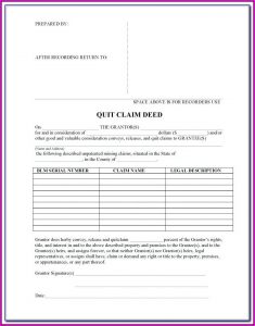 Florida Quit Claim Deed Form Free