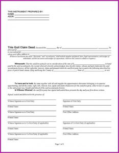 Florida Quitclaim Deed Template