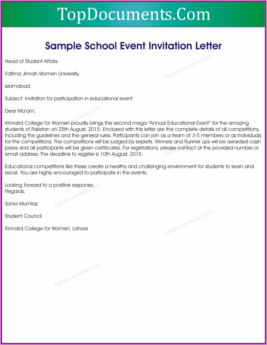 Formal Business Event Invitation Template