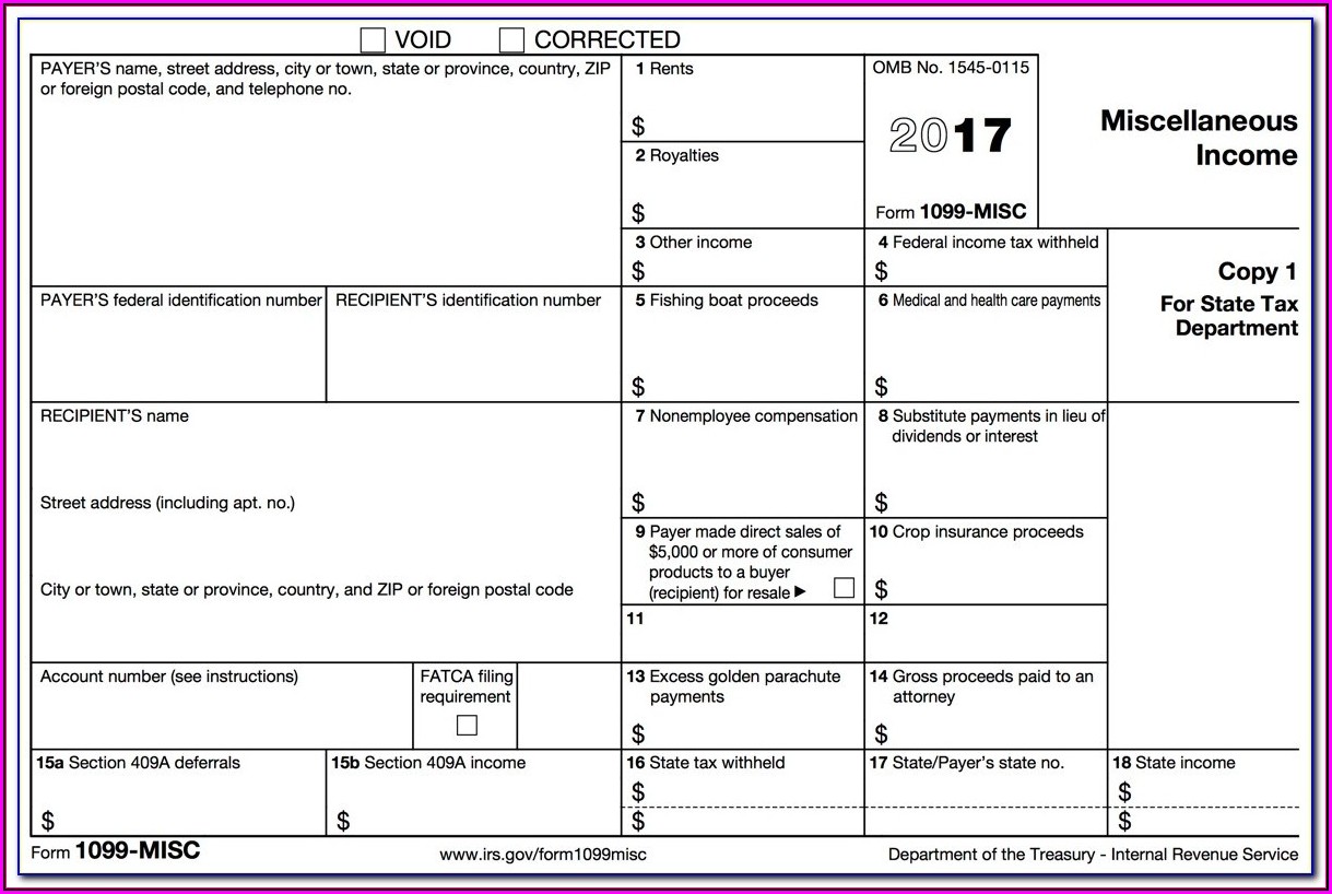 Free 1099 Misc Form 2017