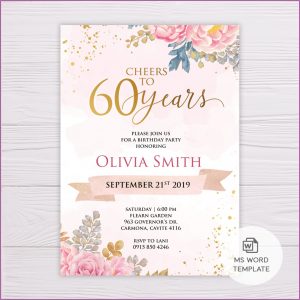 Free 60th Birthday Invitations Templates