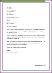 Free Basic Resignation Letter Template