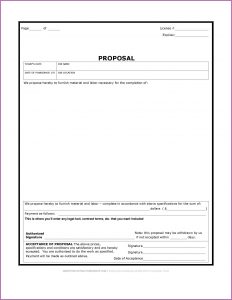 Free Bid Proposal Form