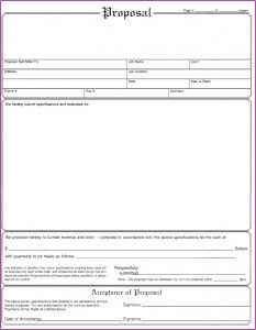 Free Bid Proposal Template For Construction