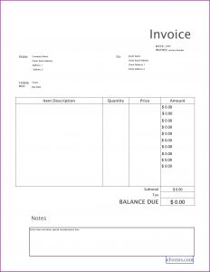 Free Blank Fillable Invoice