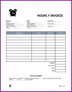 Free Blank Invoice Form Pdf