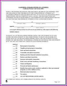 Free Blank Power Of Attorney Form Ohio