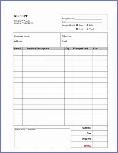 Free Cash Invoice Template