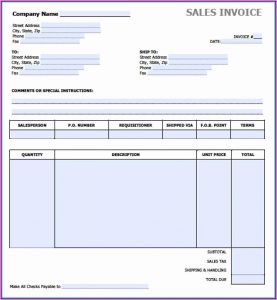Free Cash Invoice Template Excel