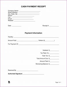 Free Cash Receipt Template