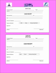 Free Cash Receipt Template Word