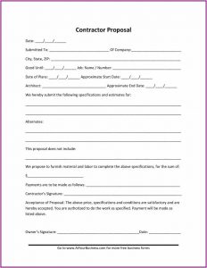 Free Construction Bid Proposal Template Download