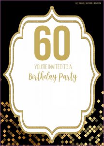 Free Editable 60th Birthday Invitations Templates