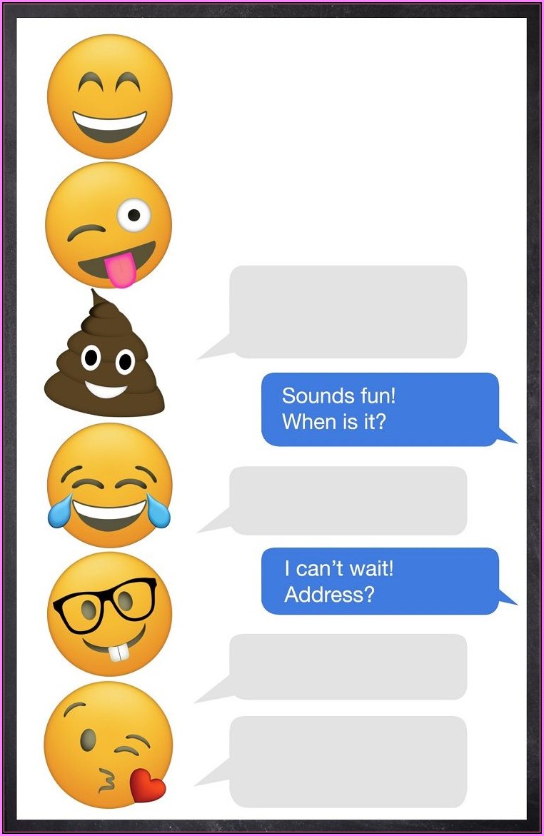 Free Emoji Party Invitation Template