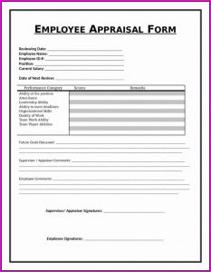 Free Employee Self Evaluation Form Template
