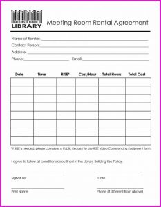 Free Equipment Rental Agreement Form Template
