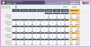 Free Excel Monthly Timesheet Template