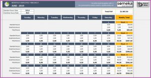 Free Excel Timesheet Template