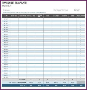 Free Excel Timesheet Template With Breaks