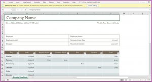 Free Excel Timesheet Template With Formulas For Multiple Employees