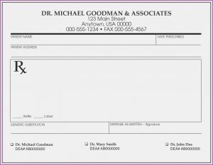 Free Fake Prescription Label Template