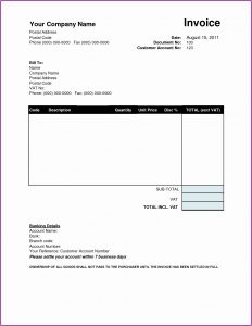 Free Fillable Invoice Form Pdf