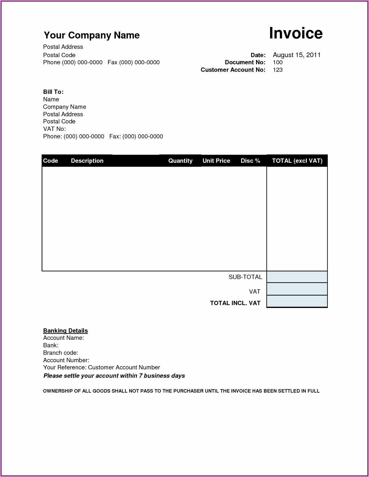 Free Fillable Invoice Template Pdf Template 1 Resume Examples 