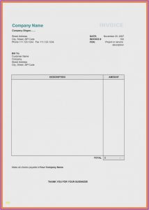 Free Fillable Invoice Template Pdf