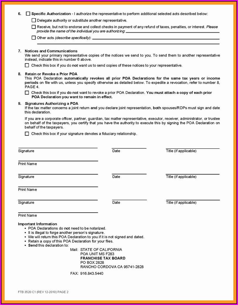 Free Florida Durable Power Of Attorney Form 2018
