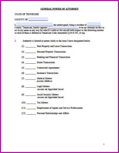 Free Florida General Durable Power Of Attorney Form