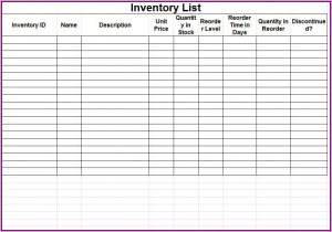 Free Inventory Spreadsheet Template