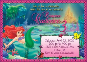 Free Little Mermaid Birthday Invitation Templates