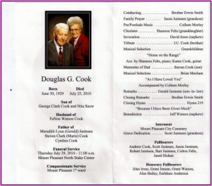 Free Memorial Service Program Template Word