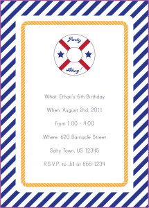 Free Nautical Wedding Invitation Templates
