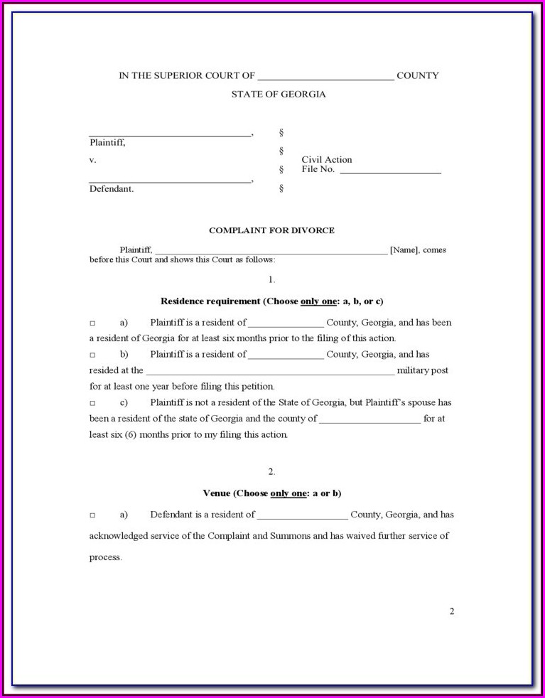 Free Nc Uncontested Divorce Forms