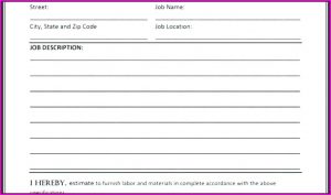 Free Painting Job Estimate Form