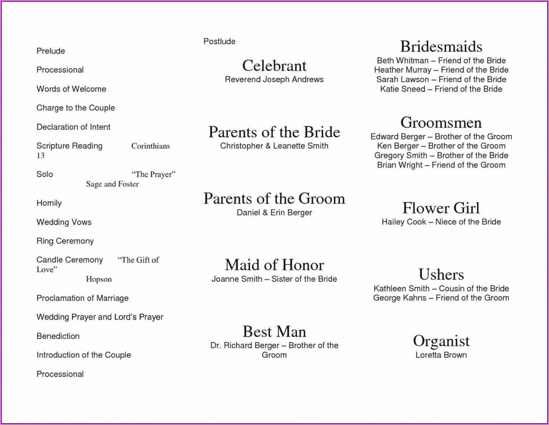 Free Pastor And Wife Anniversary Program Template