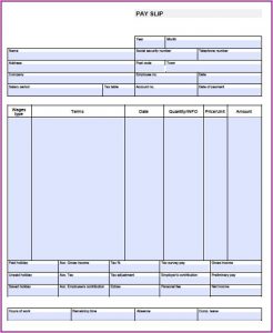 Free Pay Stub Template Excel Download