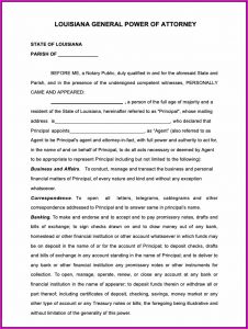 Free Printable Durable Power Of Attorney Form For Louisiana