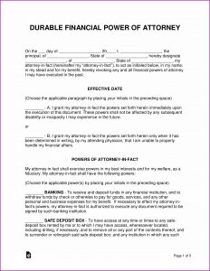 Free Printable Durable Power Of Attorney Form For Virginia
