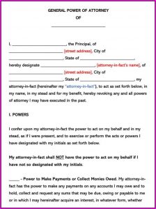 Free Printable Durable Power Of Attorney Form Texas