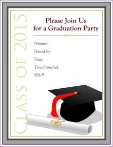 Free Printable Graduation Invitation Templates