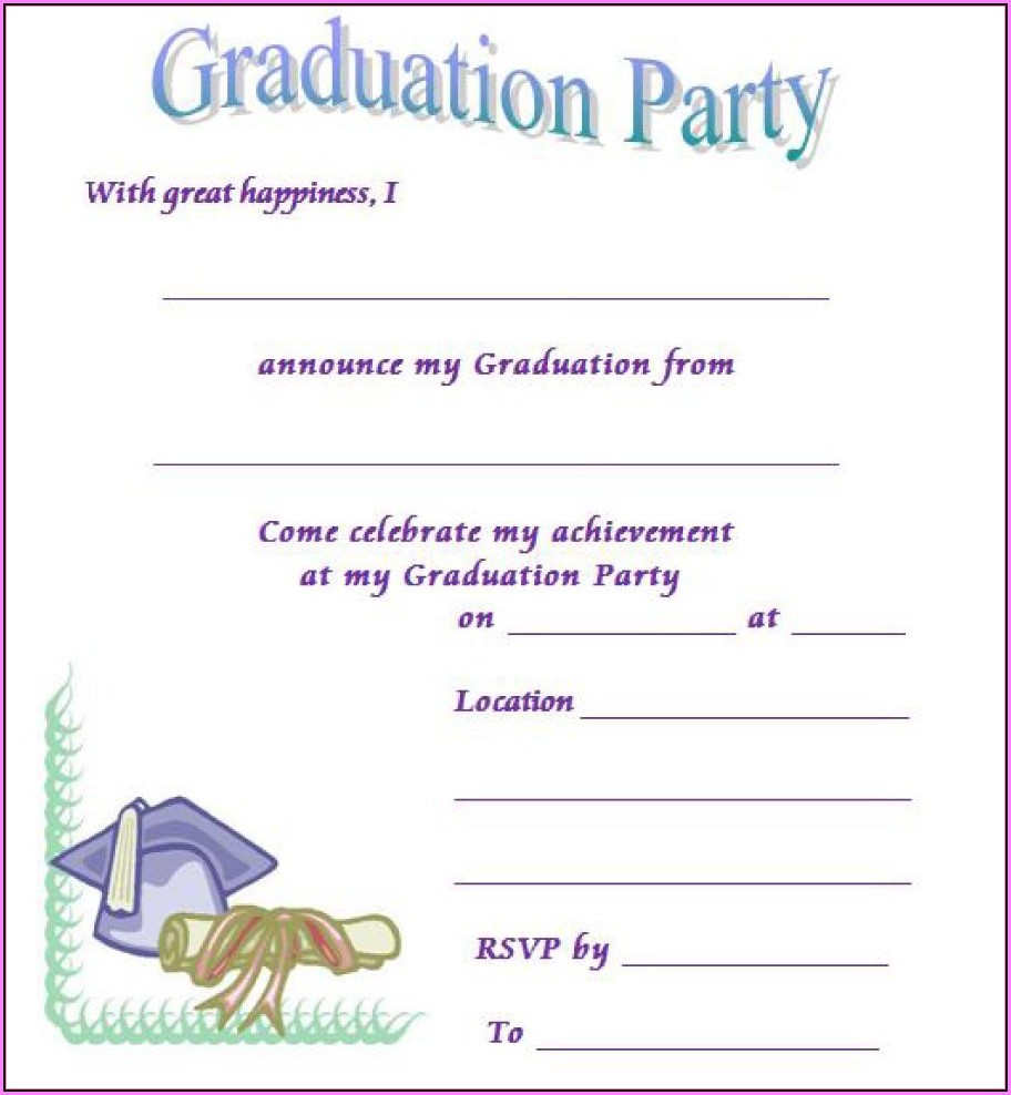 Free Printable Graduation Invitation Templates Cards