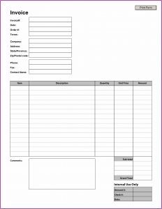 Free Printable Invoices Templates