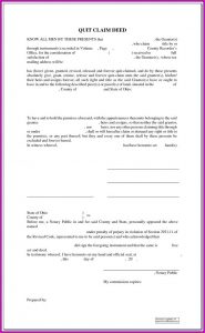 Free Printable Quit Claim Deed Form Ohio