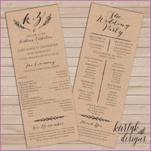 Free Printable Rustic Wedding Program Templates