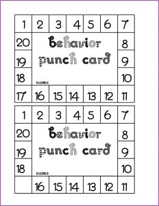 Free Punch Card Template Word